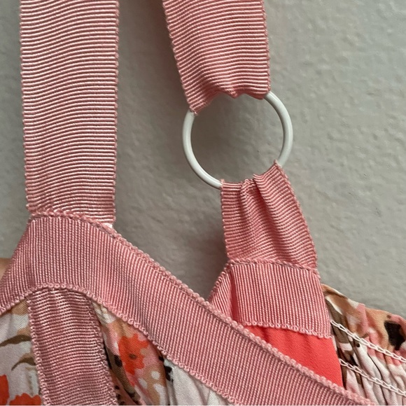 Matilda Jane Honeyed Peach Elegance Dress smocked floral size large - Picture 4 of 9